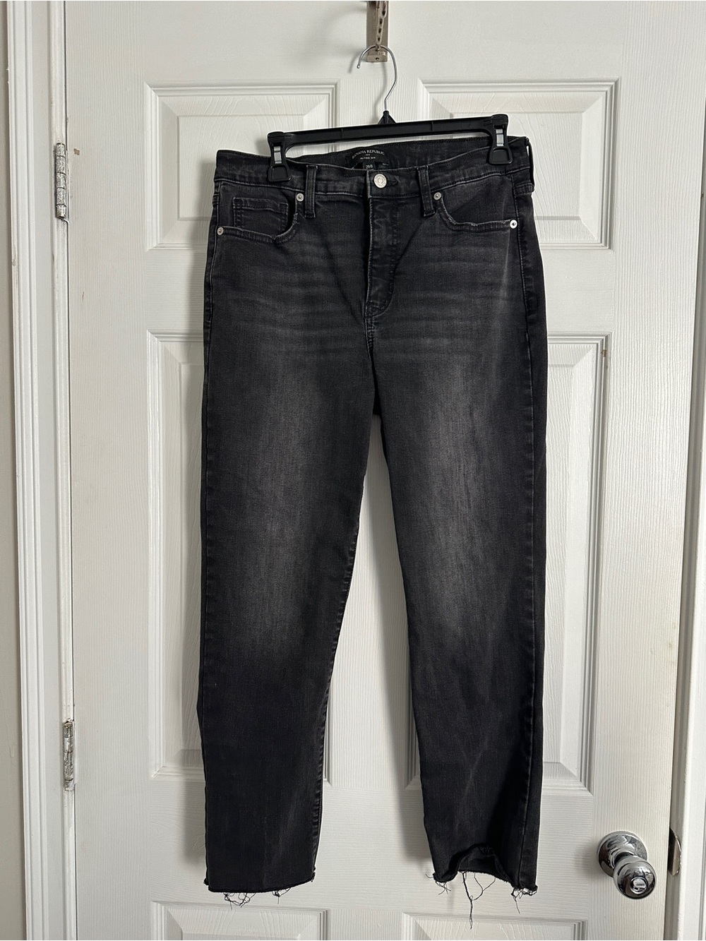 Banana Republic Black Washed Straight Jeans